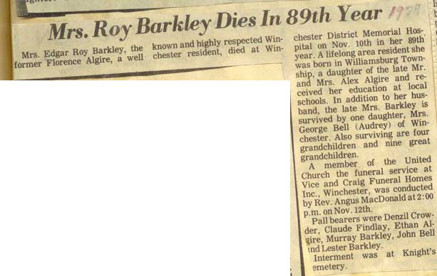 Florence's obituary