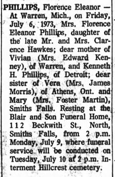 Florence's obituary