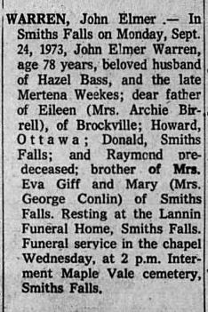 John's obituary